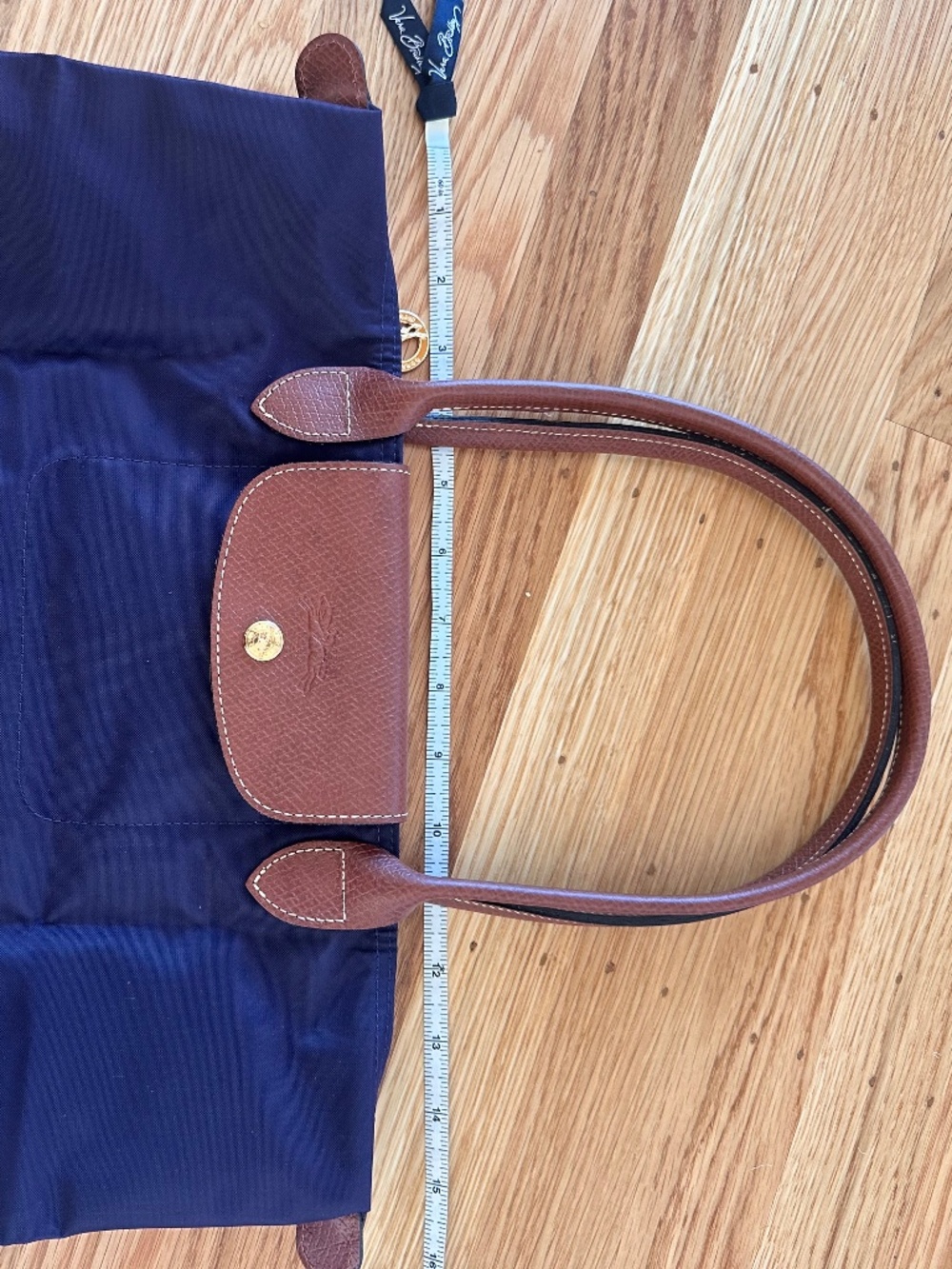 Longchamp Le Pliage Original Large Navy Long Handle Shoulder Tote